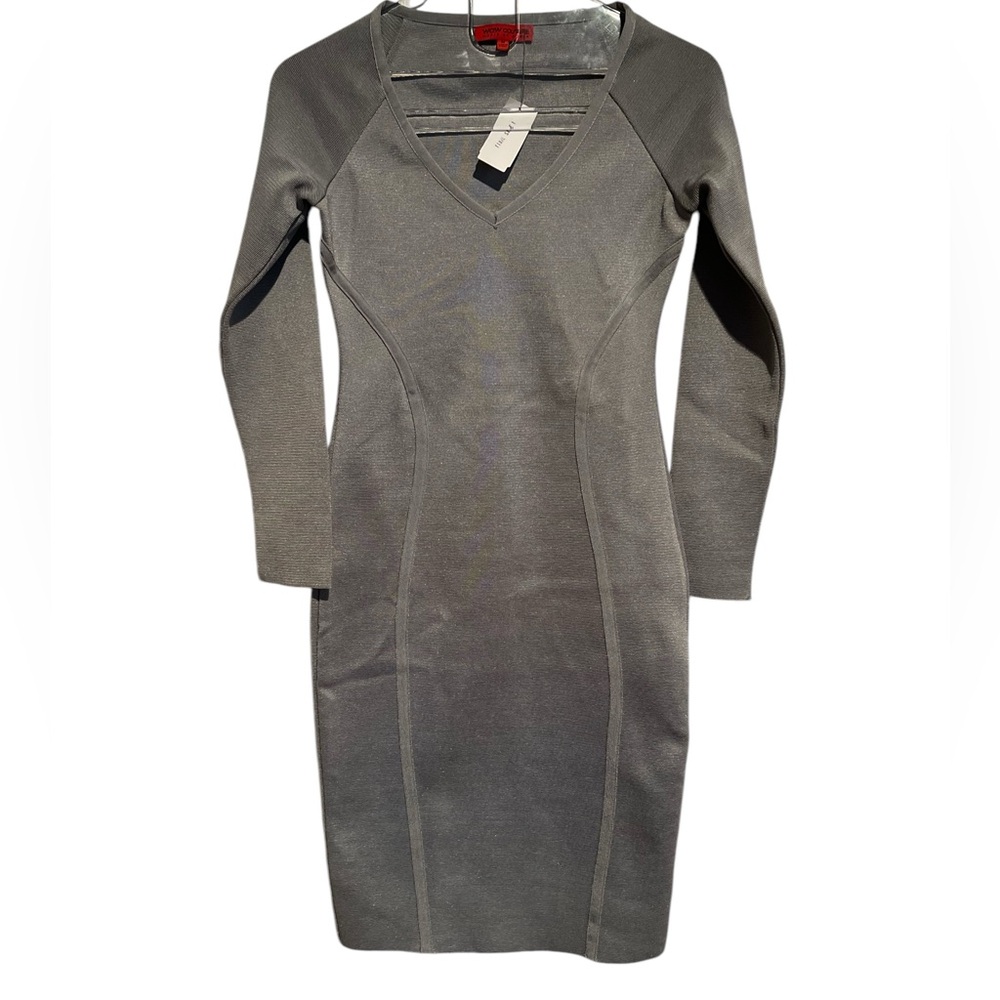🤑Stunning Grey WOW Couture bandage bodycon dress.